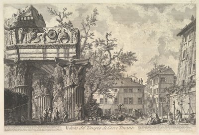 El Templo de Vespiano Veduta del Tempio di giove Tonante, ca. 1756 de Giovanni Battista Piranesi