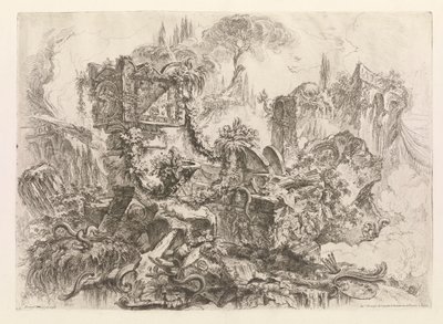 La Tumba de Nerón, de Grotteschi (Grotescos) de Giovanni Battista Piranesi
