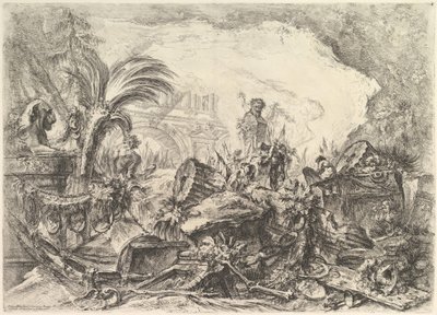 El arco triunfal, de Grotteschi Grotesques, ca. 1748 de Giovanni Battista Piranesi