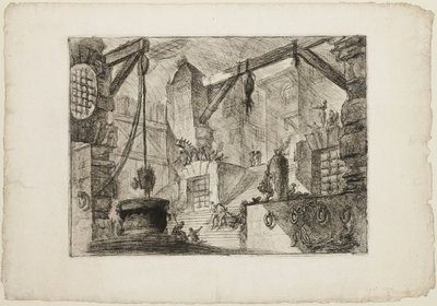 El pozo, placa 13 de Prisiones imaginarias de Giovanni Battista Piranesi