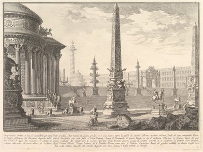 El antiguo Capitolio ascendido por aproximadamente cien escalones de Giovanni Battista Piranesi