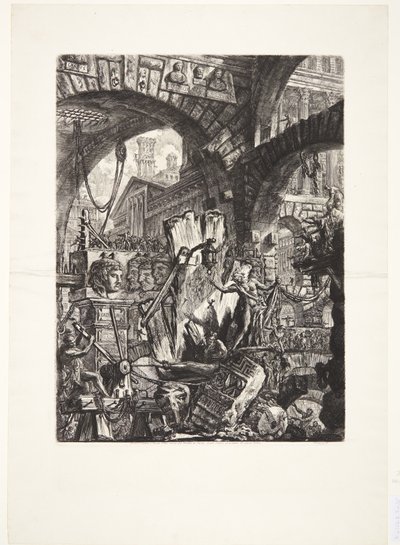 El hombre en el potro de Giovanni Battista Piranesi