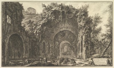 La llamada Gruta de Egeria Veduta della fonte e delle spelonche dEgeria fuor del..., ca. 1766 de Giovanni Battista Piranesi