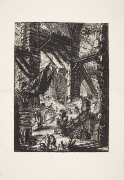 La escalera con trofeos de Giovanni Battista Piranesi
