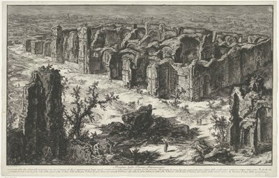 Termas de Caracalla en Roma Ruinas de las Termas de Antonino (título sobre el objeto) Gezichten op Rome (título de la serie) Vistas de Roma diseñadas y grabadas por el arquitecto Giambattista Piranesi Ve (nez) iano (título de la serie) de Giovanni Battista Piranesi
