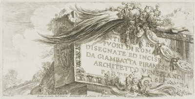 Portada: Antigüedades romanas fuera de Roma dibujadas y grabadas por Giambat