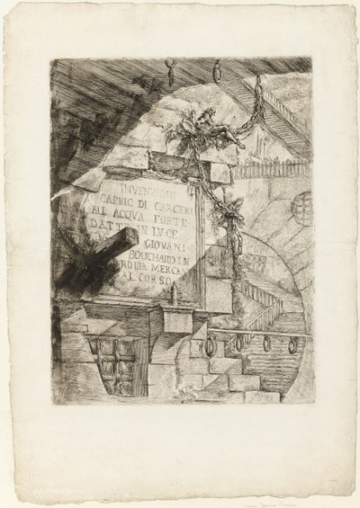 Página de Título de Prisiones Imaginarias de Giovanni Battista Piranesi