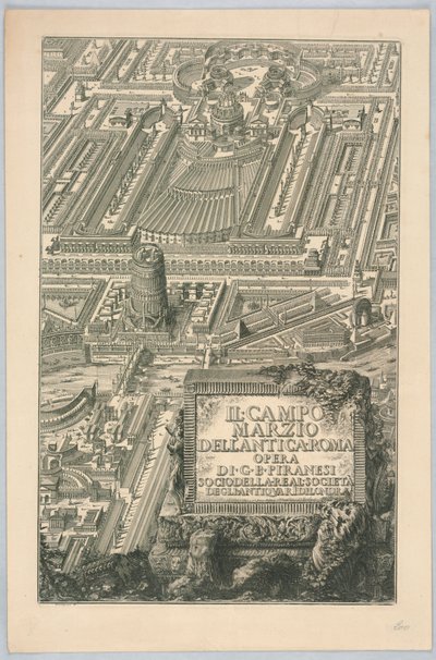 Página de título, "Il Campo Marzio dell