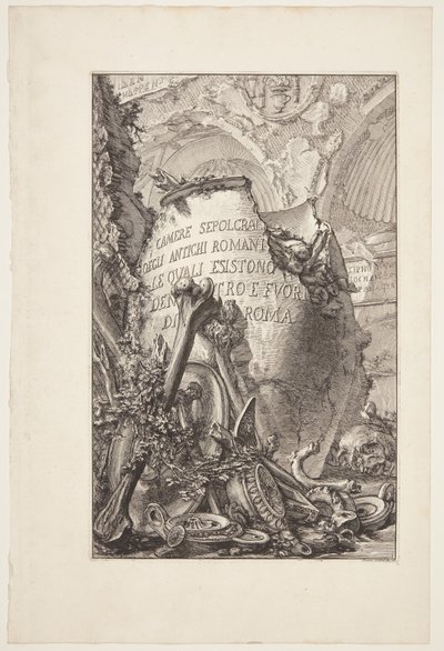 Cámaras funerarias de los antiguos romanos, en Roma y fuera de la ciudad de Giovanni Battista Piranesi