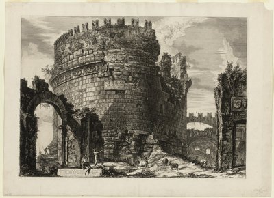 Tumba de Caecilia Metella, de Vistas de Roma de Giovanni Battista Piranesi