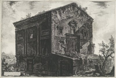 Tombe van Aspasia Annia Regilla te Roma Vista del Templo de Camene (título sobre objeto) Gezichten op Rome (título de la serie) Vistas de Roma diseñadas y grabadas por el arquitecto Giambattista Piranesi Ve (nez) iano (título de la serie) de Giovanni Battista Piranesi