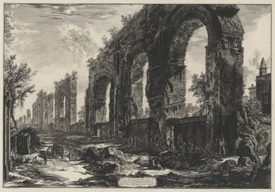 Restos de los acueductos neronianos (de: Vedute di Roma) de Giovanni Battista Piranesi