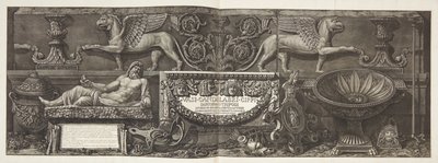 "Vasi, candelabri, cippi, sarcophagi ...", página del título del vol. I de Giovanni Battista Piranesi