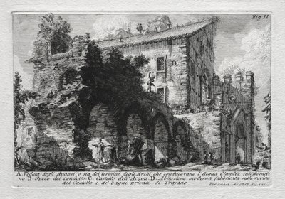 Vista de los Avances, o del término de los Arcos que conducían el Agua Julia de Giovanni Battista Piranesi
