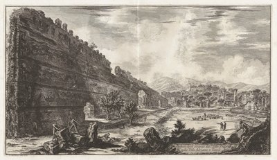 Vista de los restos del fuerte pretoriano [el Poecile] en Adriano de Giovanni Battista Piranesi