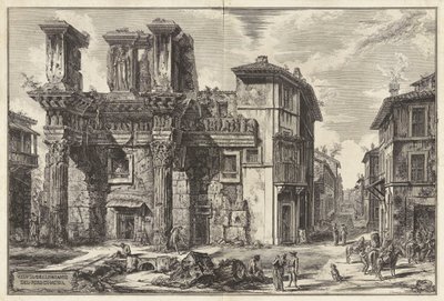 Vista de los Restos del Foro de Nerva, de Vedute di Roma (Vistas de Roma) de Giovanni Battista Piranesi