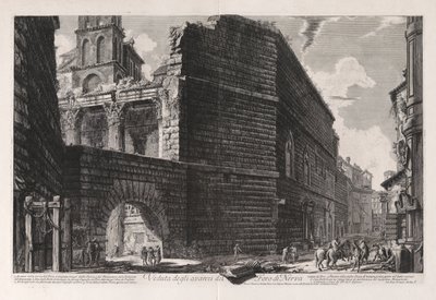 Vista de los restos del Foro de Nerva, de Vedute di Roma (Vistas de Roma) de Giovanni Battista Piranesi