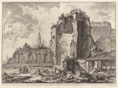 Vista de los restos de dos Triclini que pertenecieron a la Casa Dorada de Nerón de Giovanni Battista Piranesi