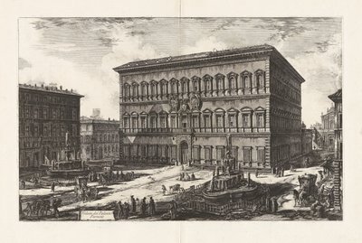 Vista del Palacio Farnese (Vista del Palacio Farnese), de Vedute di Roma (Vistas de Roma) de Giovanni Battista Piranesi