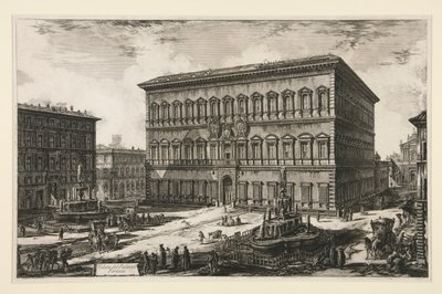 Vista del Palacio Farnese, de Vistas de Roma de Giovanni Battista Piranesi