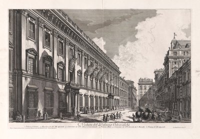 Veduta del Palazzo Odescalchi (Vista del Palacio Odescalchi), de Vedute di Roma (Vistas de Roma) de Giovanni Battista Piranesi