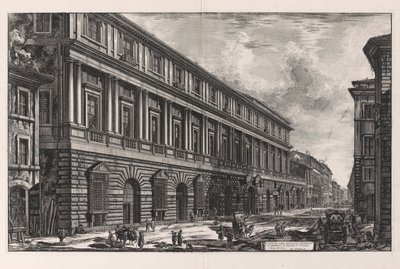 Vista del Palacio Stopani. Arquitectura por Rafaele d de Giovanni Battista Piranesi