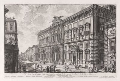 Vista del Palacio Construido sobre el Quirinal para la Secretaría de los Breves y del Sagrado Concilio), de Vedute di Roma de Giovanni Battista Piranesi