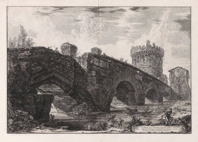 Vista del puente de Lugano en l de Giovanni Battista Piranesi