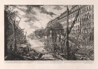 Vista del Puerto de Ripa Grande, de Vedute di Roma (Vistas de Roma) de Giovanni Battista Piranesi