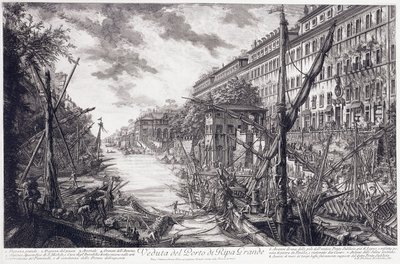 Veduta del Porto di Ripa Grande, c.1760 de Giovanni Battista Piranesi