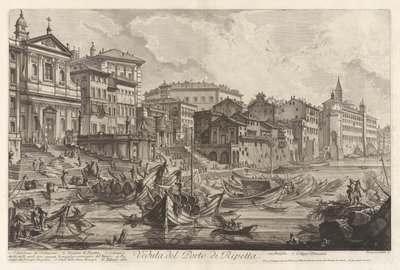 Veduta del Porto di Ripetta (Vista del Puerto de Ripetta), de Vedute di Roma (Vistas de Roma) de Giovanni Battista Piranesi