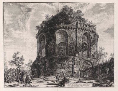 Vista del llamado Templo de la Tos en la Vía Tiburtina, a una milla de Tivoli), de Vedute di Roma (Vistas de Roma) de Giovanni Battista Piranesi