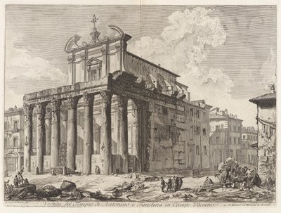 Veduta del Tempio di Antonino e Faustina in Campo Vaccino (Vista del Templo de Antonino y Faustina en el Foro Romano), de Vedute di Roma (Vistas de Roma) de Giovanni Battista Piranesi