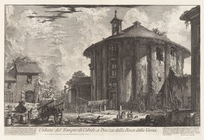 Vista del Templo de Cibeles en Piazza della Bocca della Verit? (Vista del Templo de Cibeles en la Plaza de la Bocca della Verit?), De Vedute di Roma (Vistas de Roma) de Giovanni Battista Piranesi
