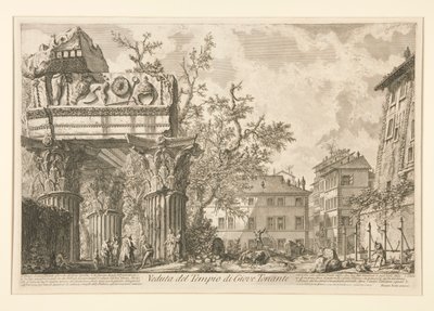 Vista del Templo de Júpiter Tonans [el Tronador]), de Vedute di Roma de Giovanni Battista Piranesi