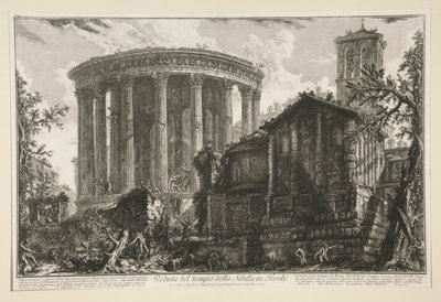 Vista del Templo de la Sibila en Tivoli, de Vedute di Roma de Giovanni Battista Piranesi