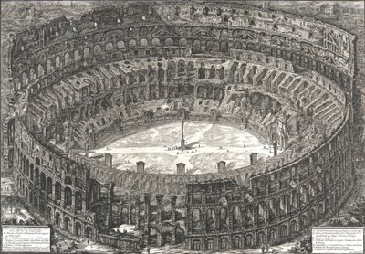 Veduta del Anfiteatro Flavio llamado el Coliseo de Giovanni Battista Piranesi
