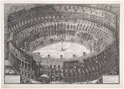 Veduta del Anfiteatro Flavio llamado el Coliseo, 1776 de Giovanni Battista Piranesi