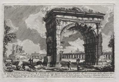Veduta del Arco de Gallieno de Giovanni Battista Piranesi