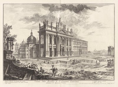 Vista de la Basílica de San Giovanni Laterano, de Vedute di Roma (Vistas de Roma) de Giovanni Battista Piranesi