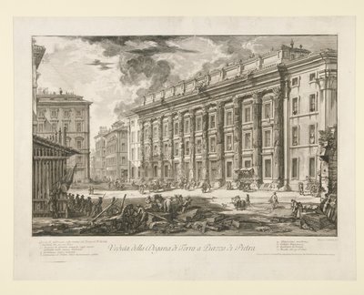 Vista de la Aduana en Piazza di Pietra, de Vedute di Roma de Giovanni Battista Piranesi