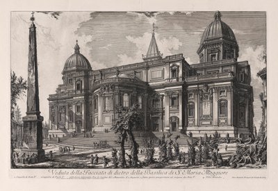 Vista de la parte trasera de la Basílica de Santa Maria Maggiore (Vista de la Fa? Ade en la parte trasera de la Basílica de Santa Maria Maggiore), de Vedute di Roma (Vistas de Roma) de Giovanni Battista Piranesi