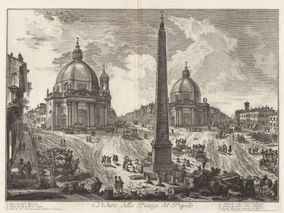 Vista de la Piazza del Popolo, de Vedute di Roma (Vistas de Roma) de Giovanni Battista Piranesi