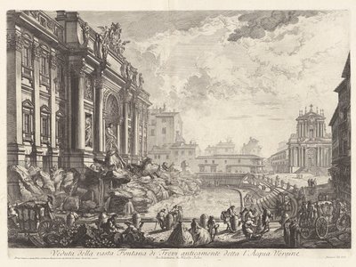 Vista de la fuente de Trevi extensa antes conocida como l de Giovanni Battista Piranesi