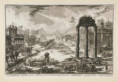 Vista del Campo Vaccino, desde Vistas de Roma de Giovanni Battista Piranesi