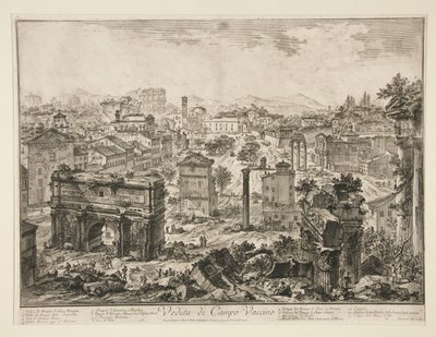 Vista del Campo Vaccino, desde Vistas de Roma de Giovanni Battista Piranesi