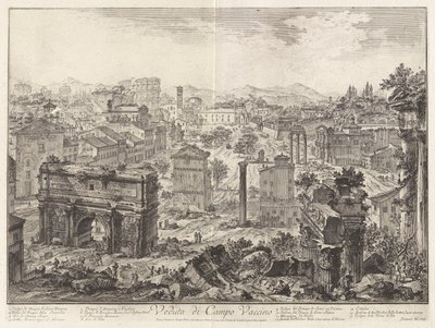 Veduta di Campo Vaccino (Vista del Campo Vaccino [el Foro Romano, desde la Colina Capitolina]), de Vedute di Roma (Vistas de Roma) de Giovanni Battista Piranesi