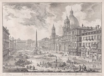 Vista de Piazza Navona sobre las ruinas del Circo de Domiciano, de Vedute di Roma (Vistas de Roma) de Giovanni Battista Piranesi