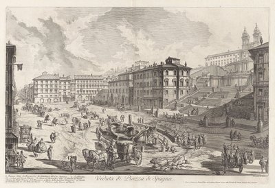 Vista de la Piazza di Spagna, de Vedute di Roma (Vistas de Roma) de Giovanni Battista Piranesi