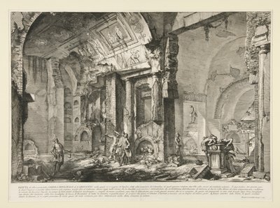 Vista de otra parte de la cámara de la tumba de L. Arruntius, de Le Antichit? romano de Giovanni Battista Piranesi